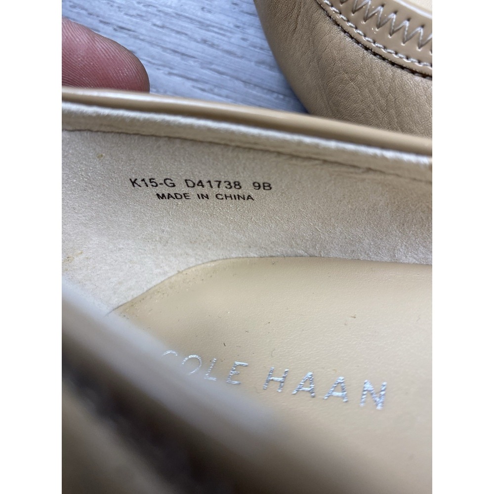Cole Haan Women's Elsie Cap Toe Soft Leather Wedge Shoes Beige Size 9 B - Picture 8 of 8